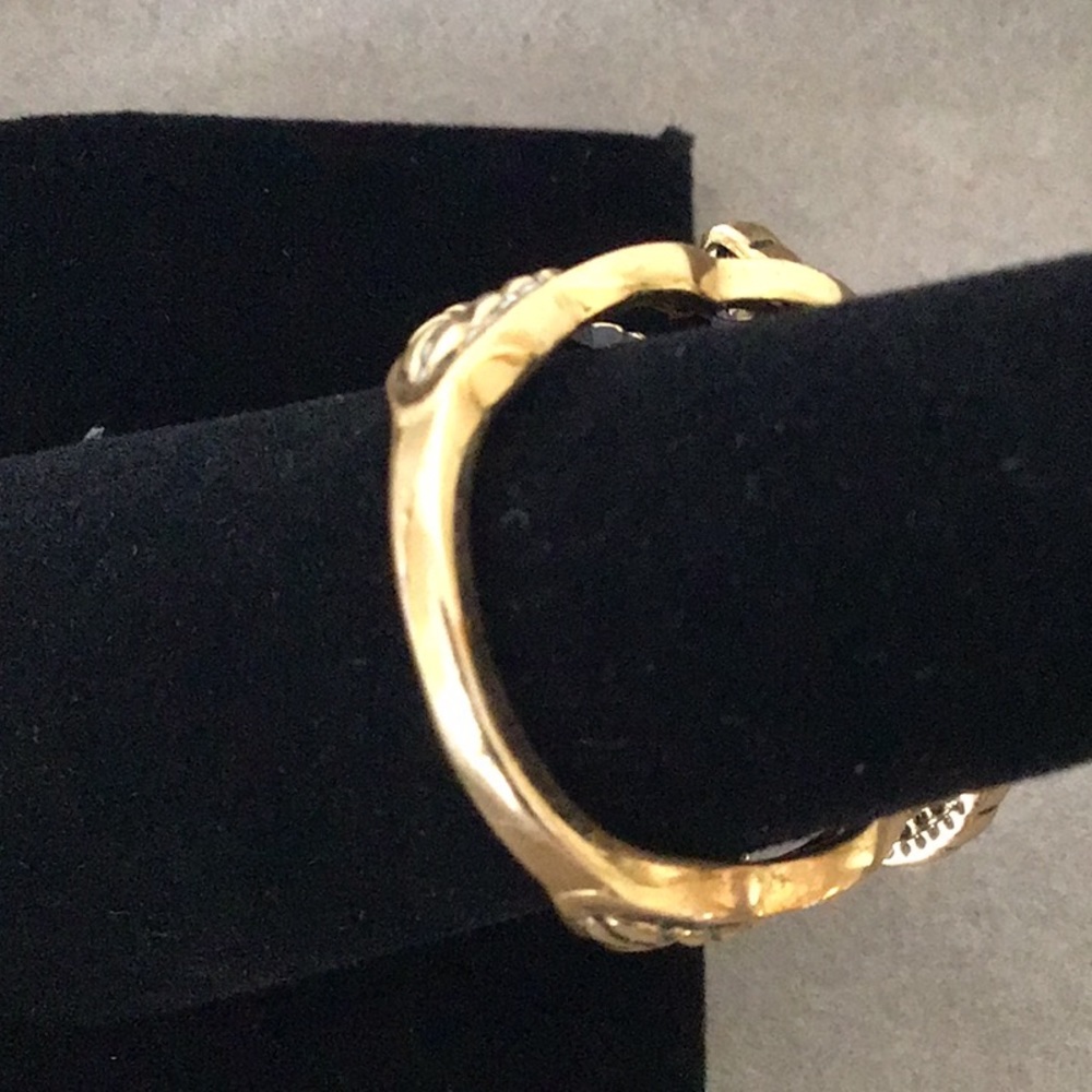 Studio Barse Gold Ring with Black Accents - Picture 6 of 9